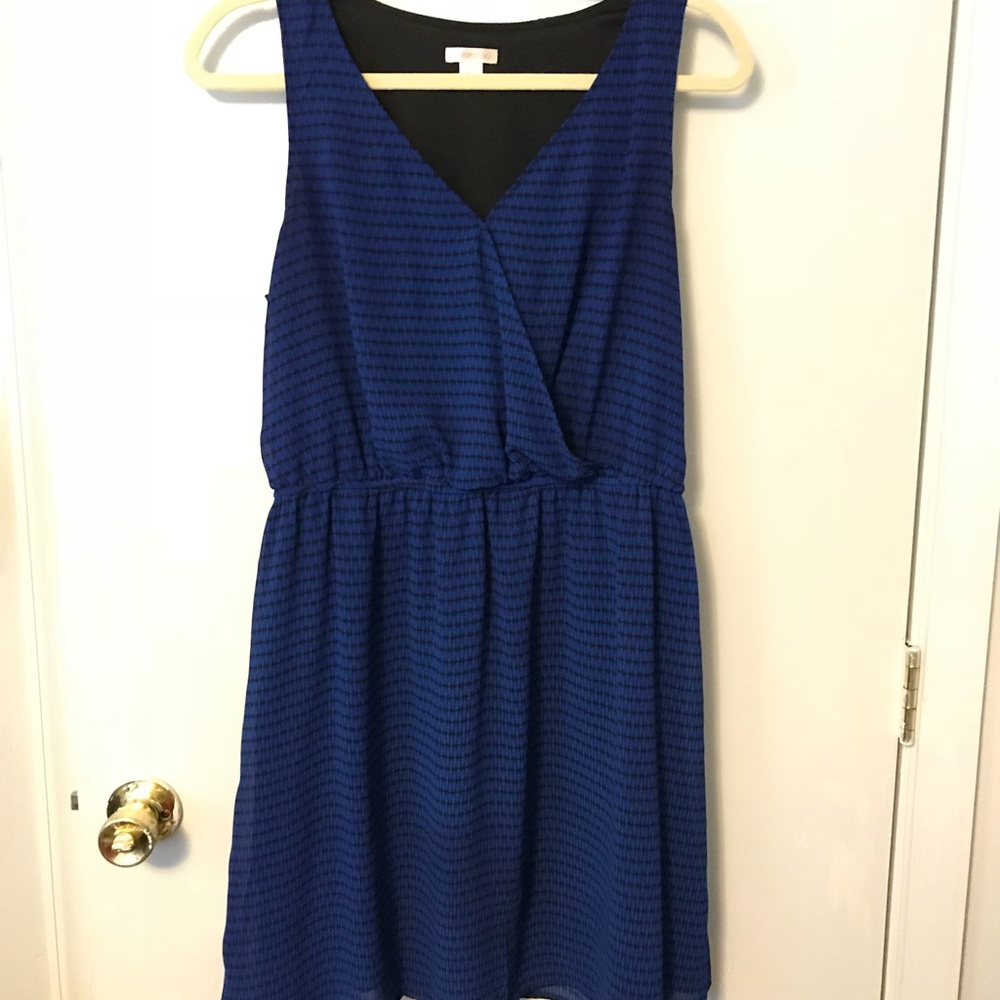 Black and blue dress